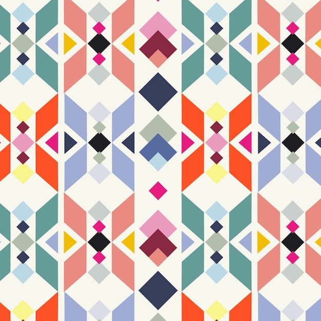 Free vector flat colorful geometric pattern design