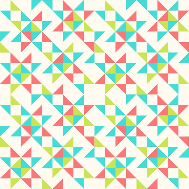 Free vector flat colorful geometric pattern design