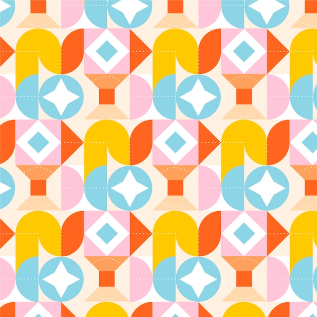 Free vector flat colorful mosaic pattern