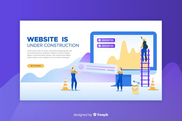 Flat under construction landing page