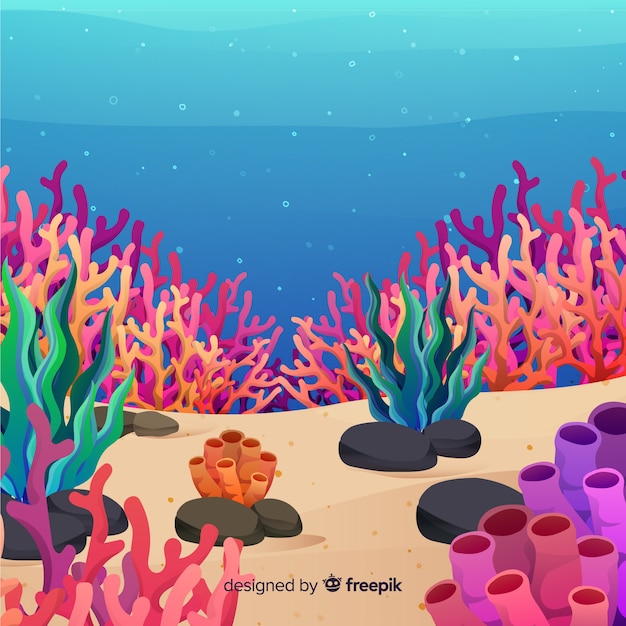 Flat coral background