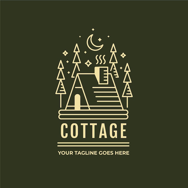 Flat cottage logo