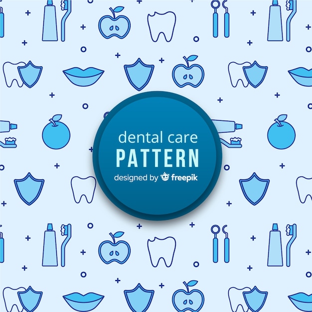 Free Vector flat dentist pattern