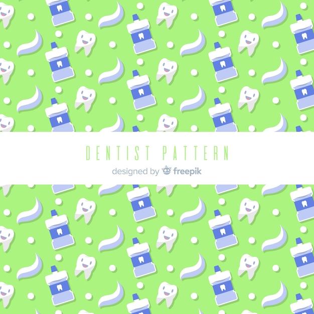 Free Vector flat dentist pattern