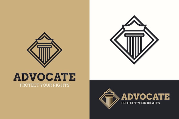 Flat design advocate logo template