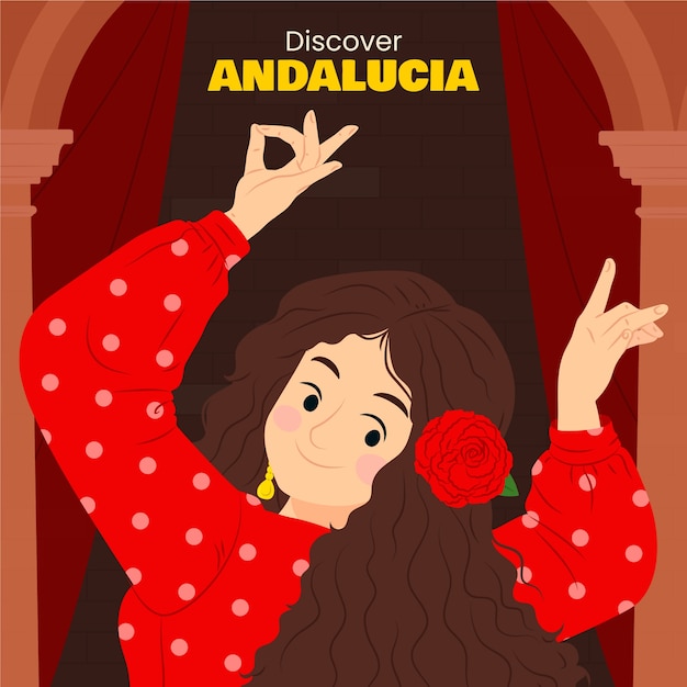 Free Vector flat design  andalucia illustration