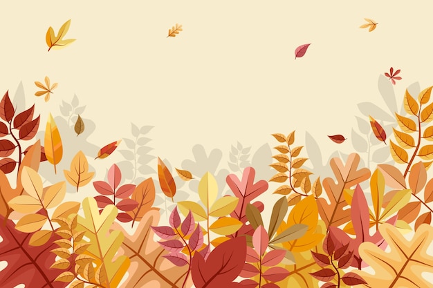 Flat design autumn background