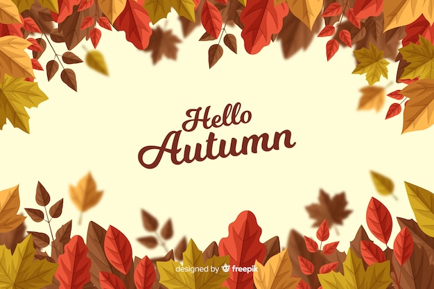 Free Vector flat design autumn leaves background