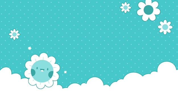 Flat design baby shower zoom background