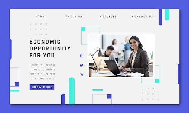 Free vector flat design bank concept landing page