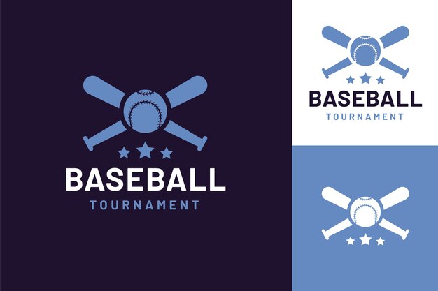 Flat design baseball logo template