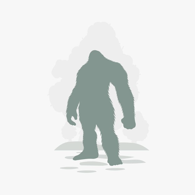 Free Vector flat design bigfoot silhouette