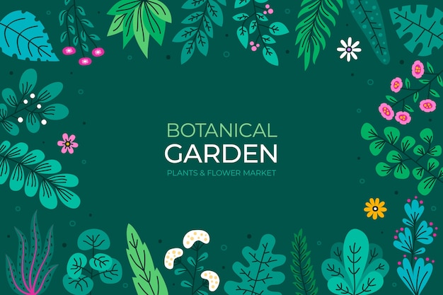 Free vector flat design botanical garden illustration