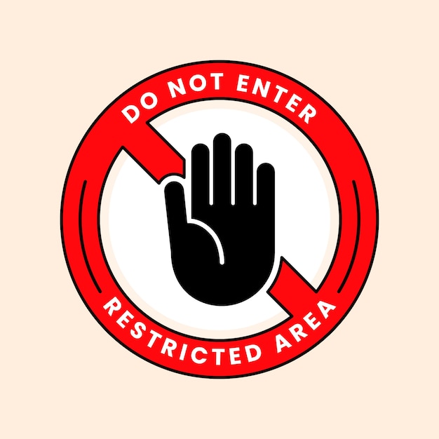 Free Vector flat design cafe do not enter sign