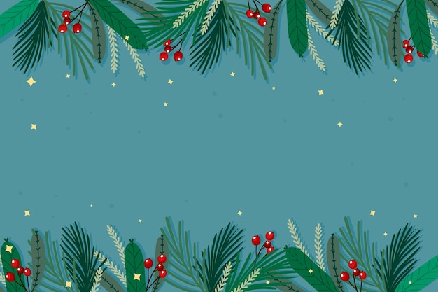 Free Vector flat design christmas background