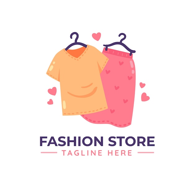 Free vector flat design clothing logo template