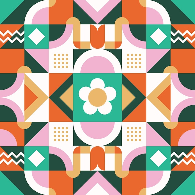 Free Vector flat design colorful geometric pattern