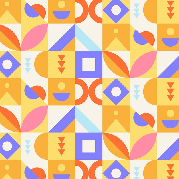 Free vector flat design colorful geometric pattern