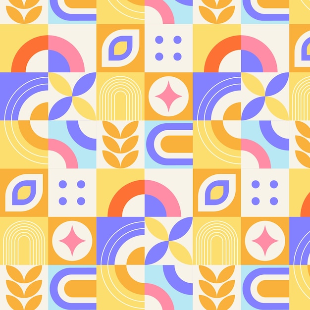 Free vector flat design colorful geometric pattern