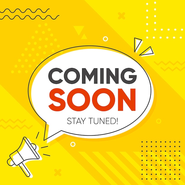 Free Vector flat design coming soon background