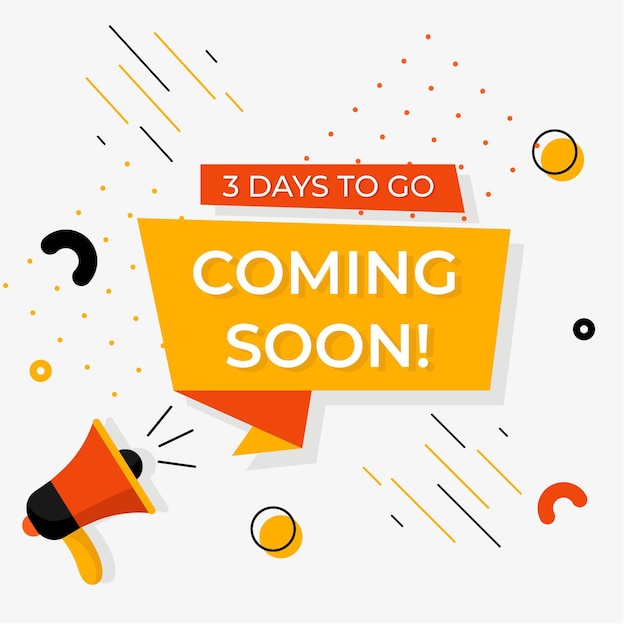 Free Vector flat design coming soon background