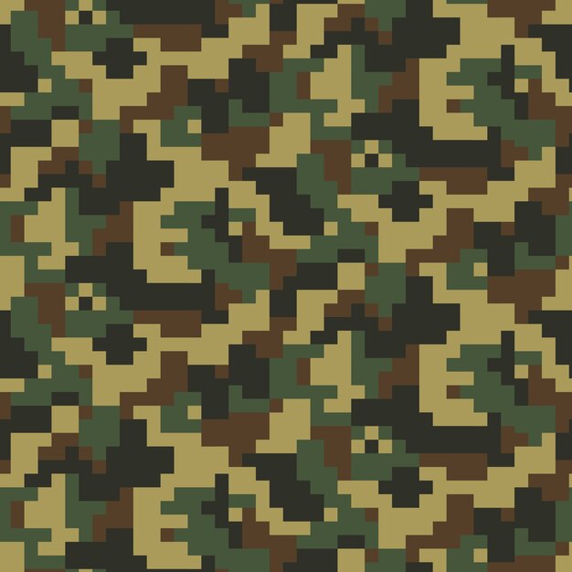 Flat design digital camo pattern