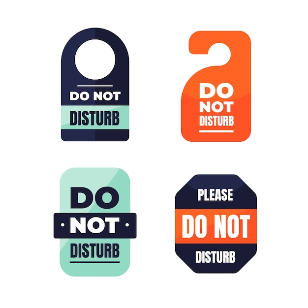 Free Vector flat design do not disturb  sign illustration