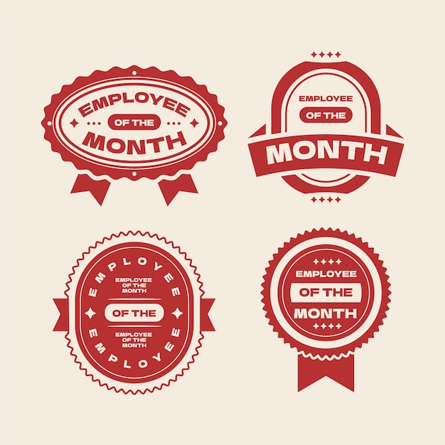 Free Vector flat design employee of the month