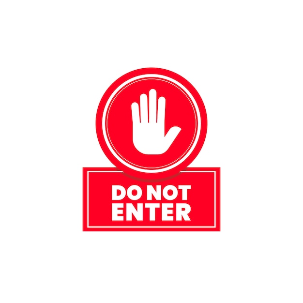 Free Vector flat design do not enter sign design