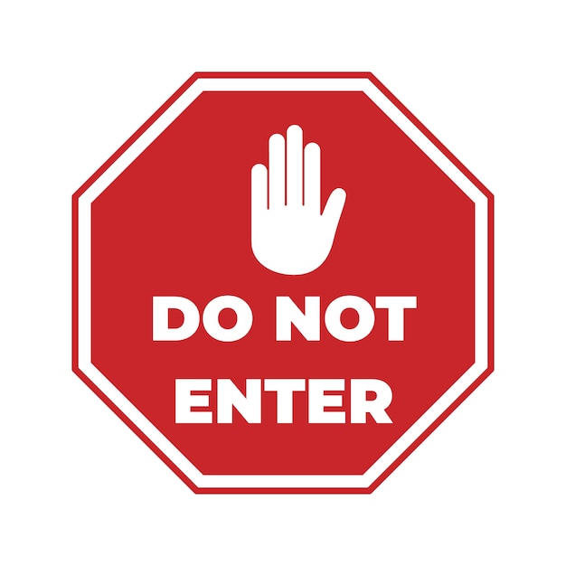 Free Vector flat design do not enter sign