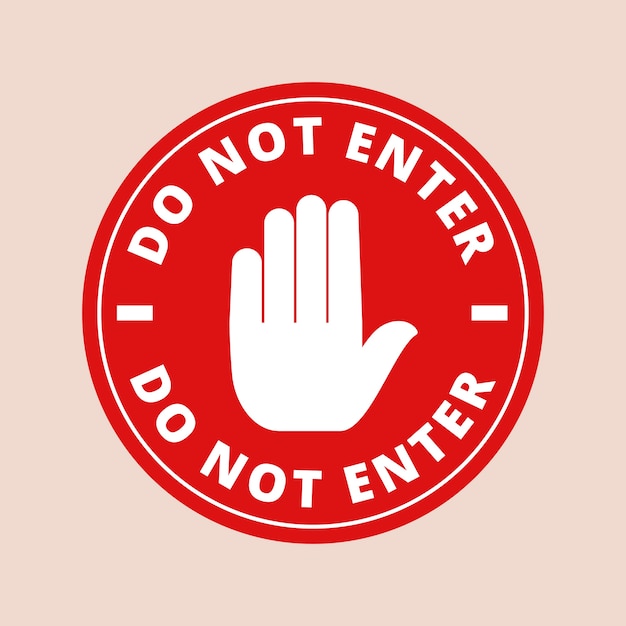 Free Vector flat design do not enter sign