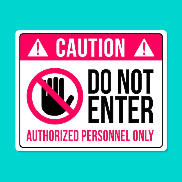 Free Vector flat design do not enter sign