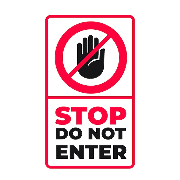 Free Vector flat design do not enter sign