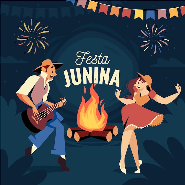 Free Vector flat design festa junina concept