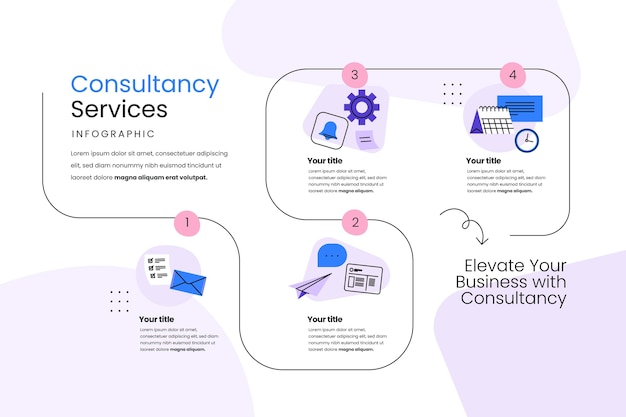 Free Vector flat design financial consultancy  infographic