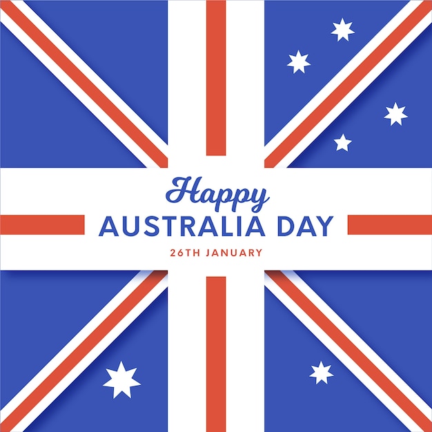 Free Vector flat design flag of australia day