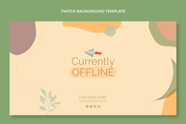 Free vector flat design food twitch background