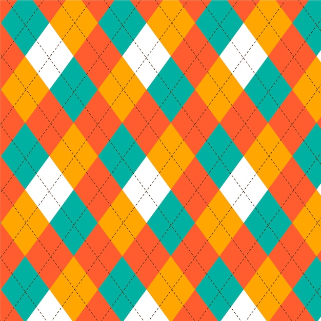 Flat design geometric argyle pattern