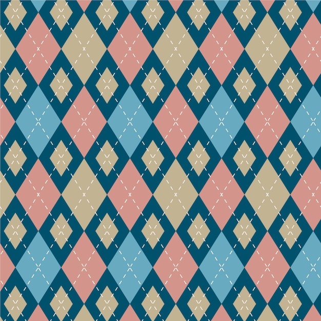 Free Vector flat design geometric argyle pattern