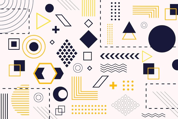 Free vector flat design geometric background