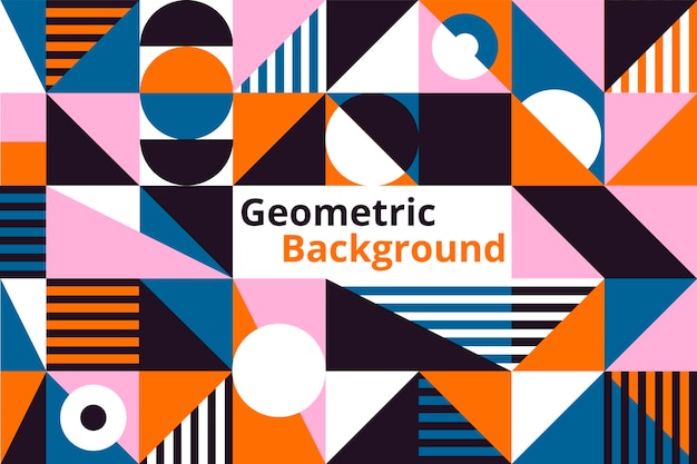 Free vector flat design geometric pattern background