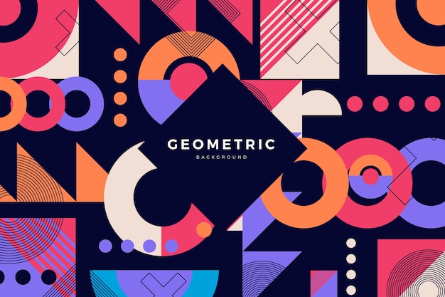 Free vector flat design geometric shapes background