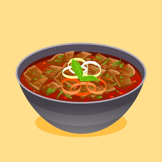 Flat design goulash illustration