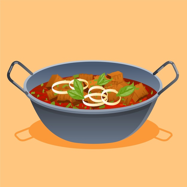 Free Vector flat design goulash illustration