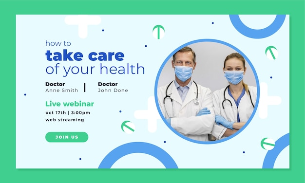 Free Vector flat design hospital template design