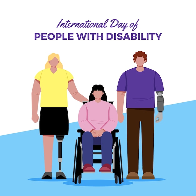 Free Vector flat design international day of people with disabillity