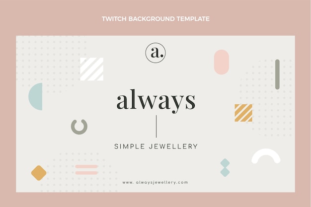 Free Vector flat design jewellery boutique twitch background