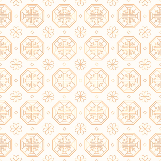 Free Vector flat design korean pattern