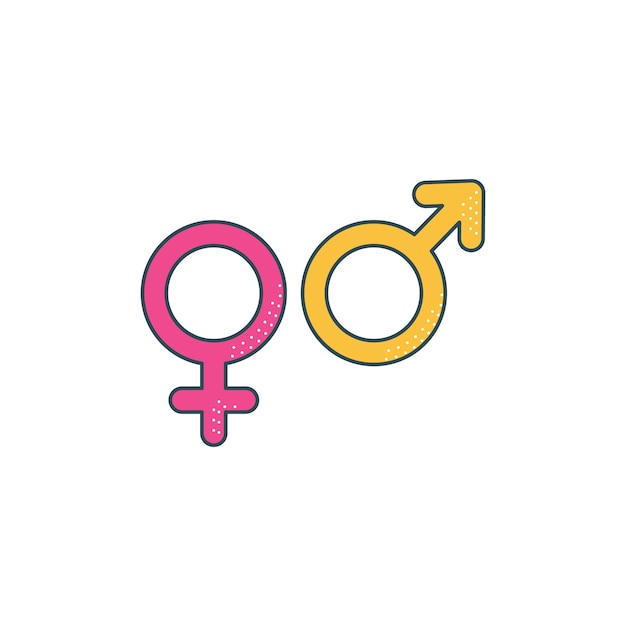 Free vector flat design male female symbols