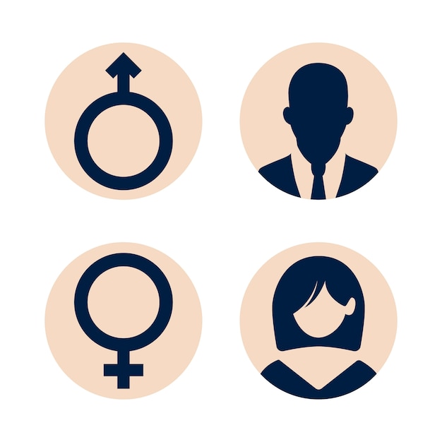 Free Vector flat design male female symbols